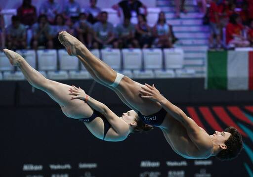 Chiara Pellacani e Matteo Santoro sono di Bronzo nel sincro misto trampolino di 3 metri