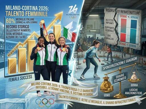 Milano-Cortina 2026: le donne umiliano i maschi, ma guadagnano la metà